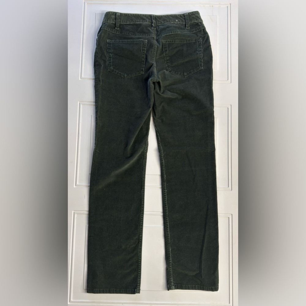 J. Jill Women’s Sz 6 Stretch Below Waist Dark Green Corduroy Trousers - Picture 6 of 6
